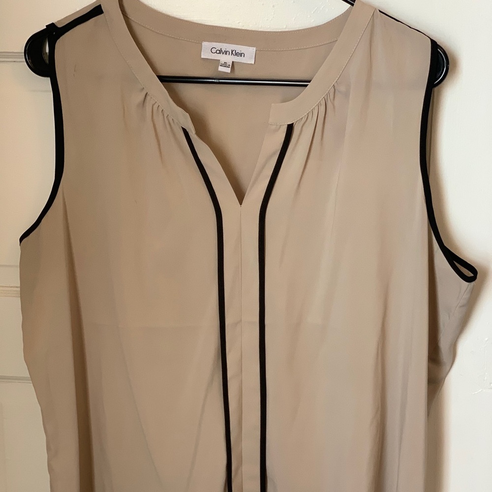 Tan blouse Calvin Klein